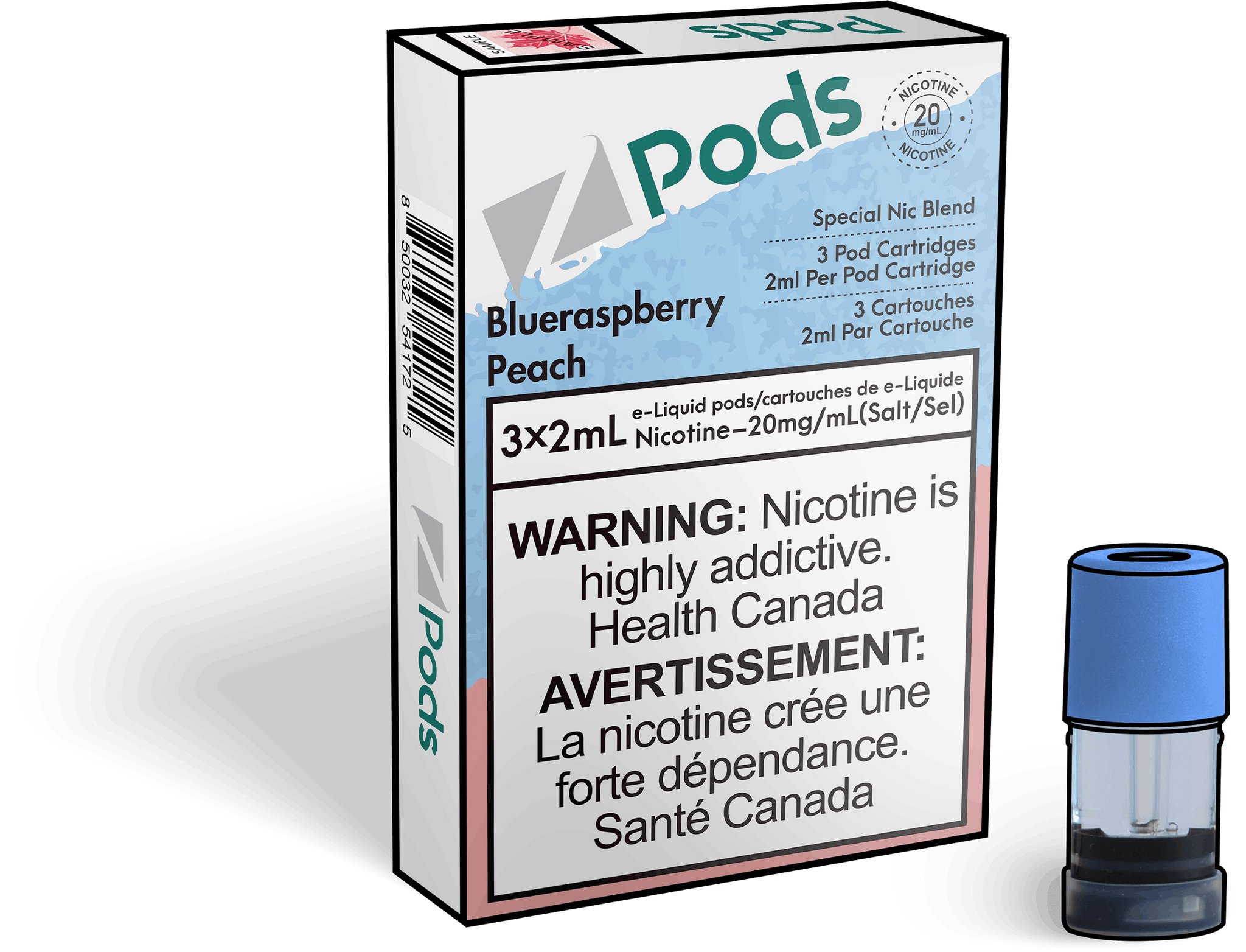 Z Pods-Blue Raspberry Peach