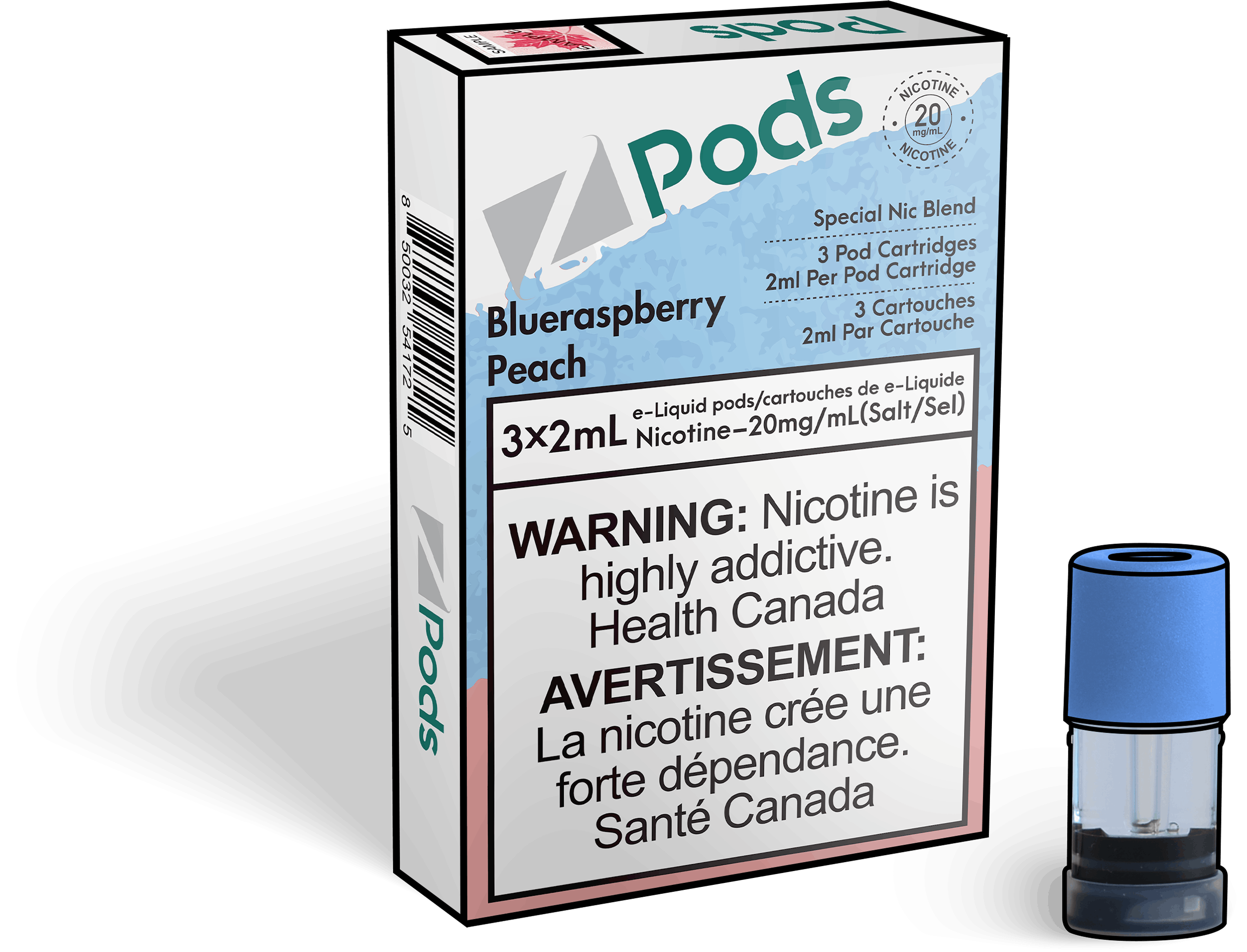 Z Pods-Blue Raspberry Peach