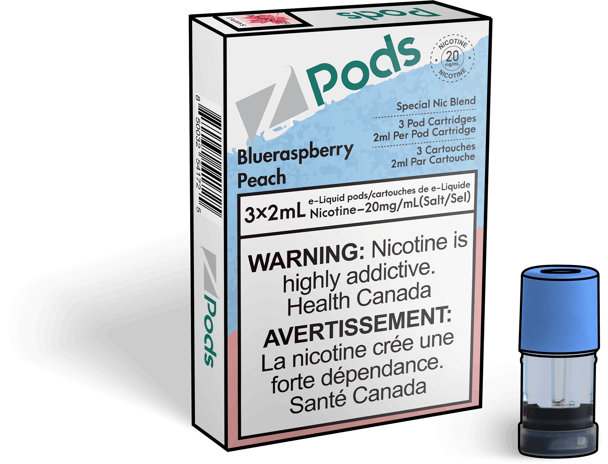 Z Pods-Blue Raspberry Peach