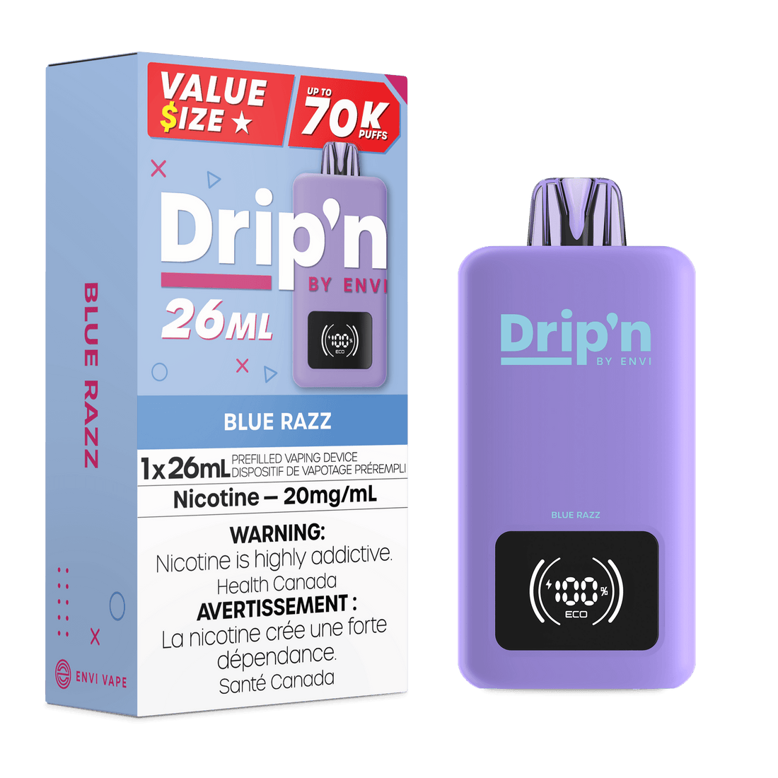 DRIP'N 70K Blue Razz