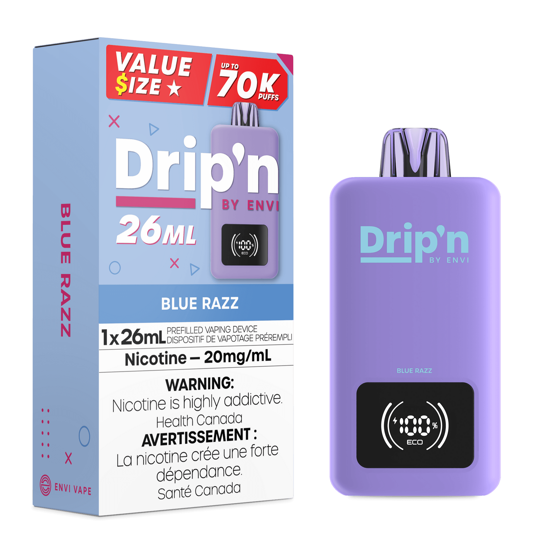 DRIP'N 70K Blue Razz