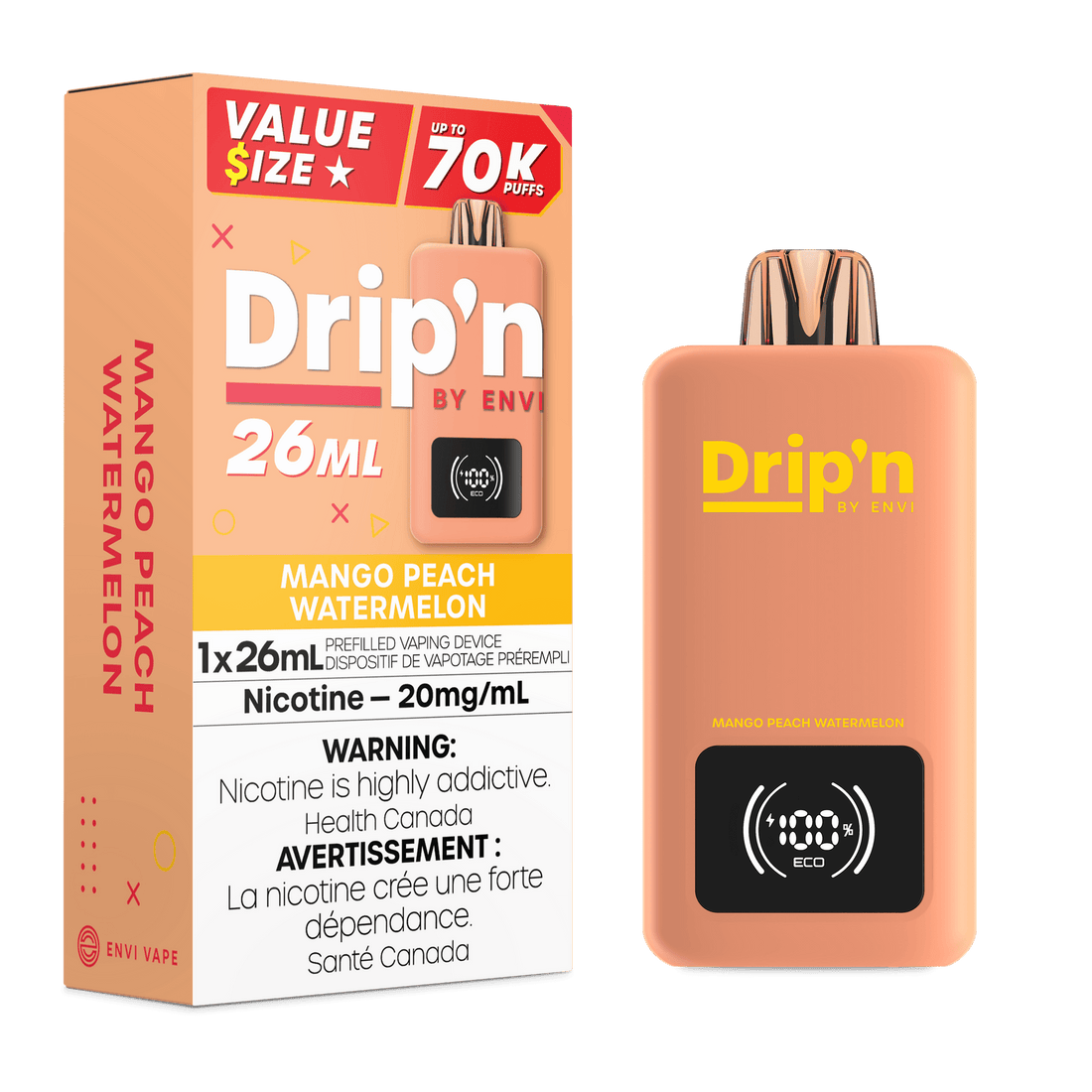 DRIP'N 70K Mango Peach Watermelon