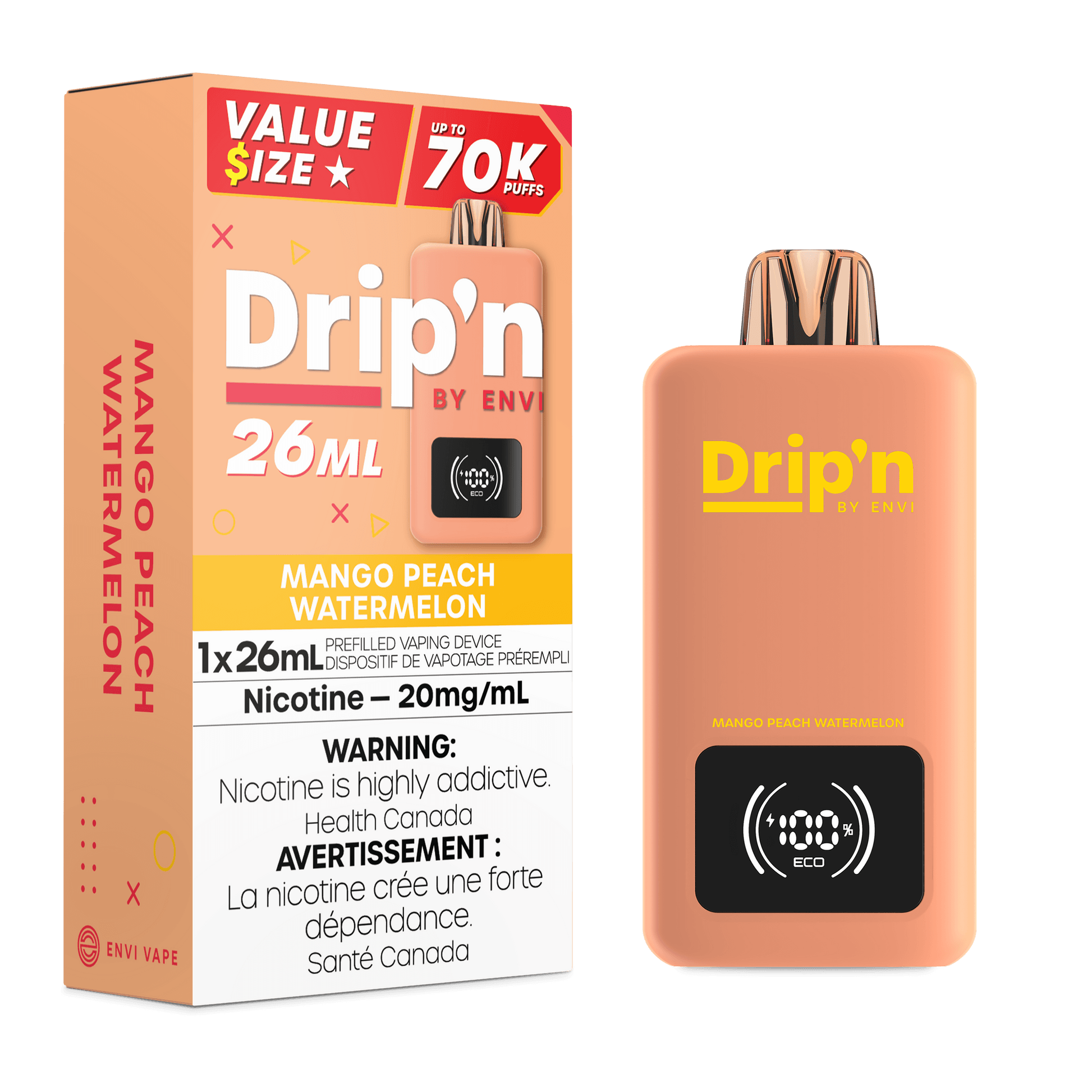 DRIP'N 70K Mango Peach Watermelon