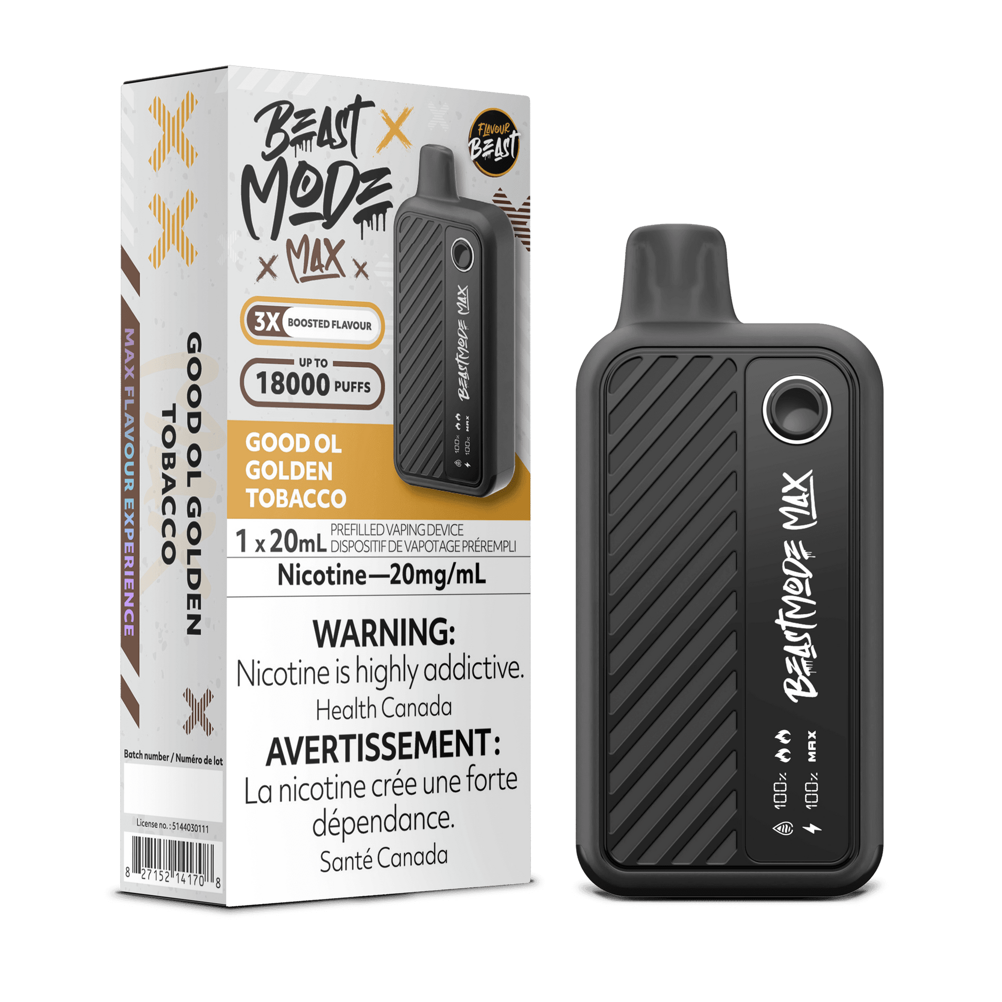 FLAVOUR BEAST 18K MAX GOOD OI GOLDEN TOBACCO