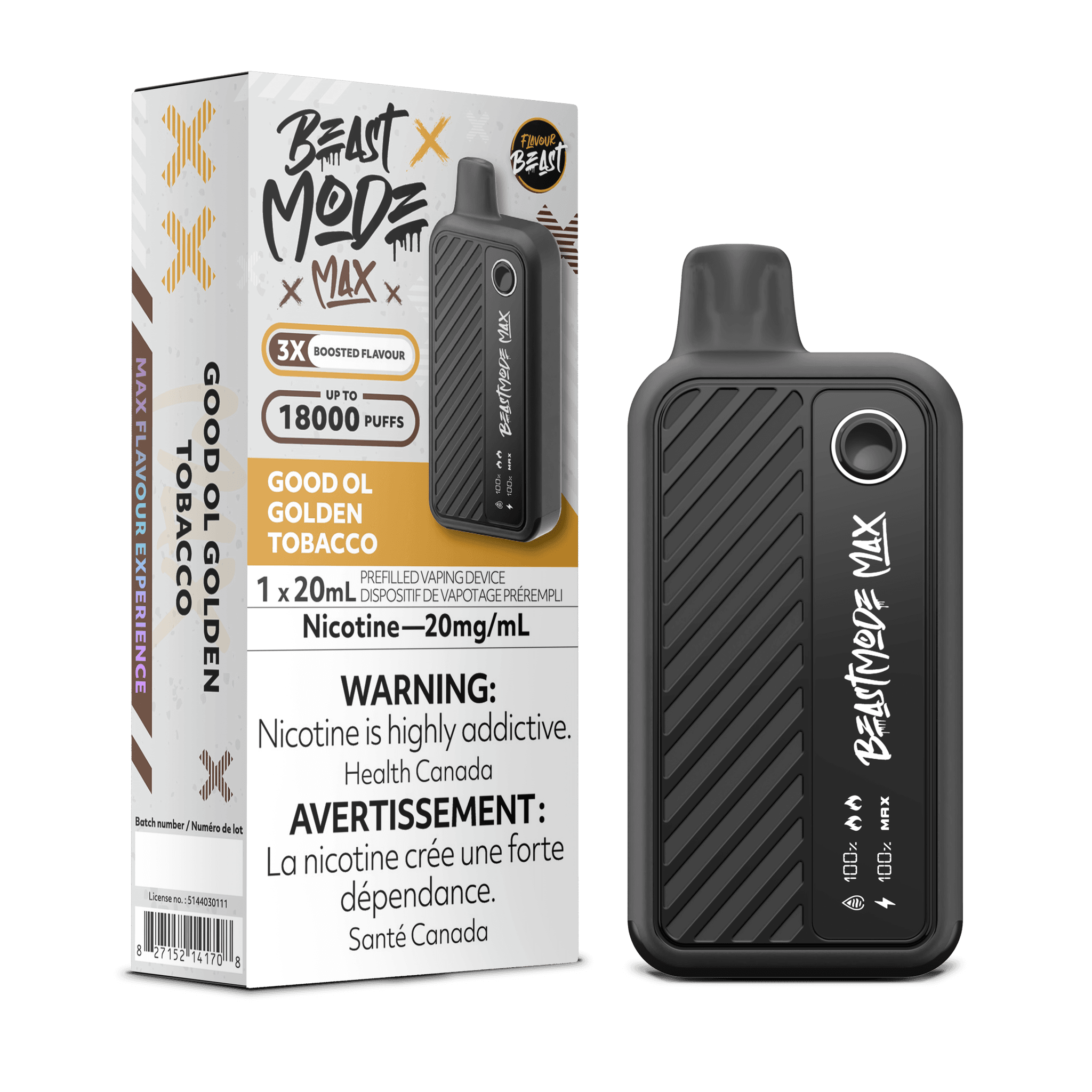 FLAVOUR BEAST 18K MAX GOOD OI GOLDEN TOBACCO