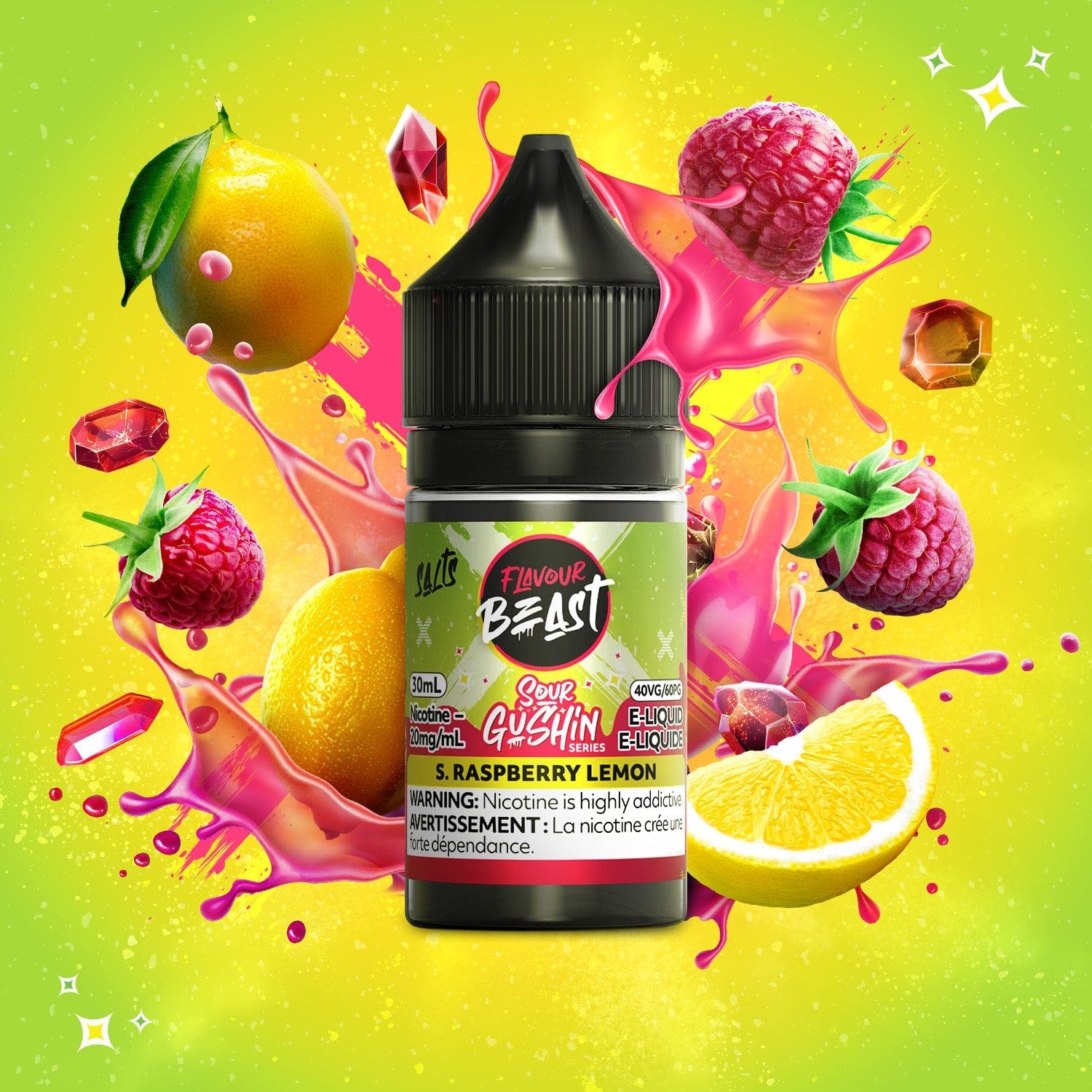 Flavour Beast Gushin - Sour Raspberry Lemon