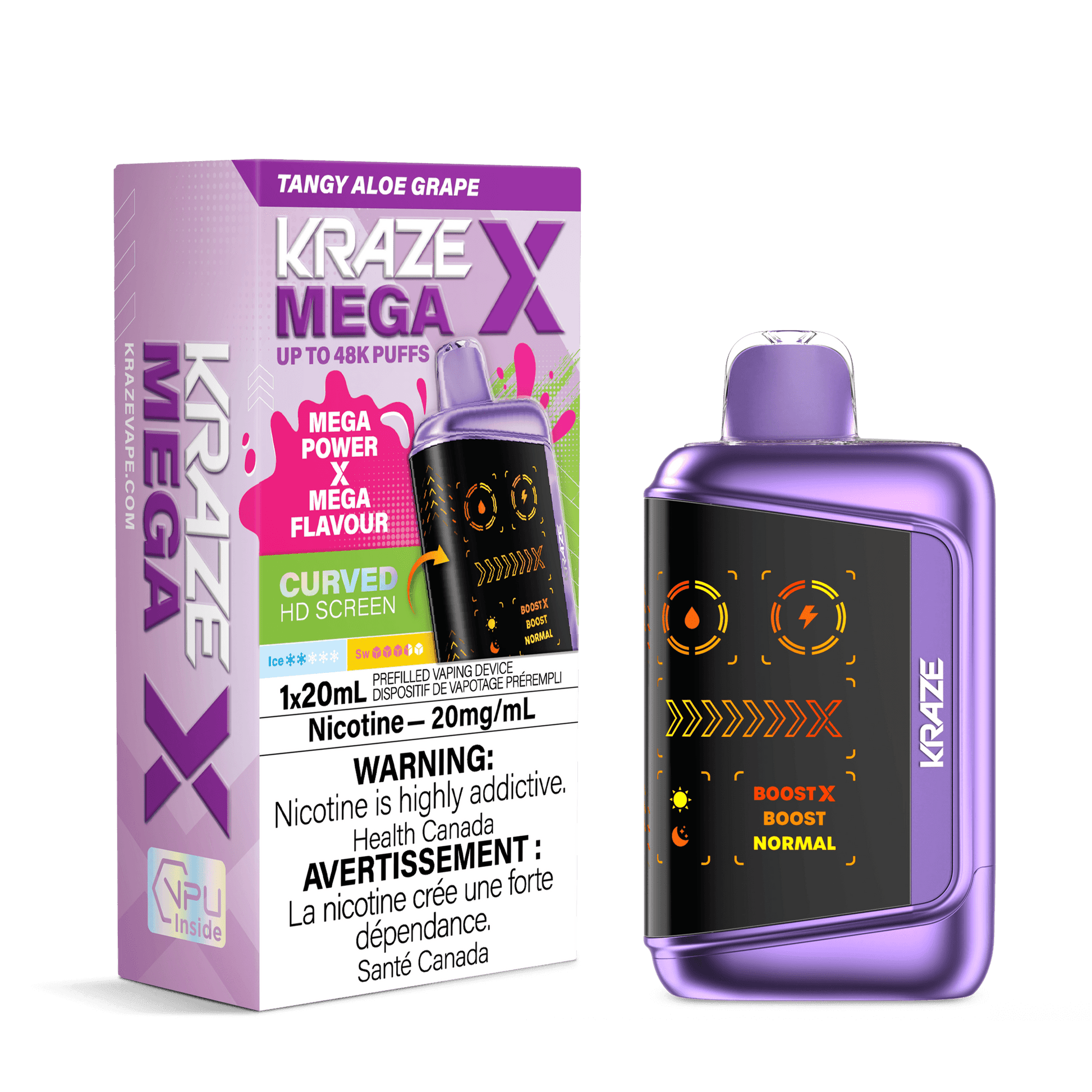 KRAZE MEGA 48K - TANGY ALOE GRAPE