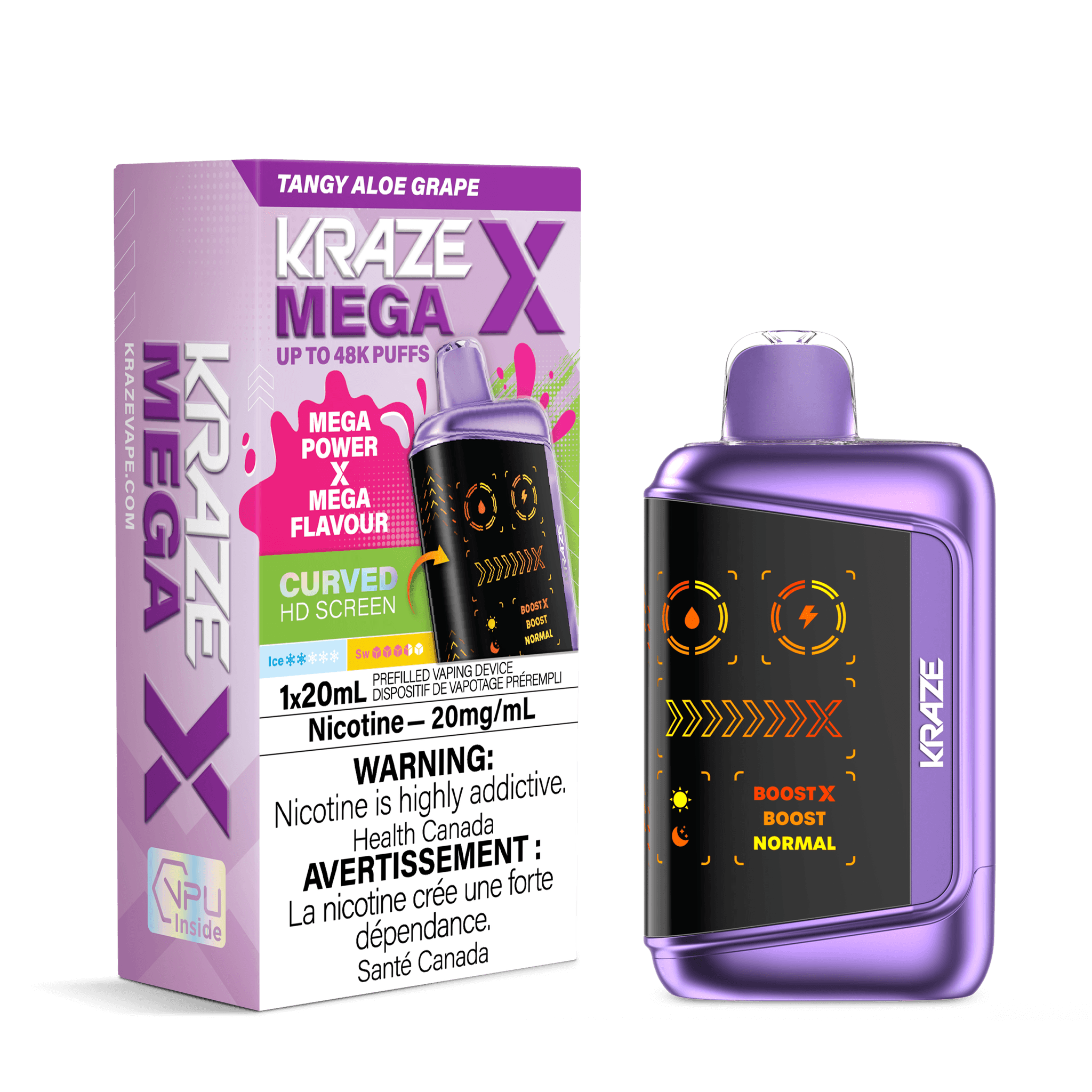 KRAZE MEGA 48K - TANGY ALOE GRAPE