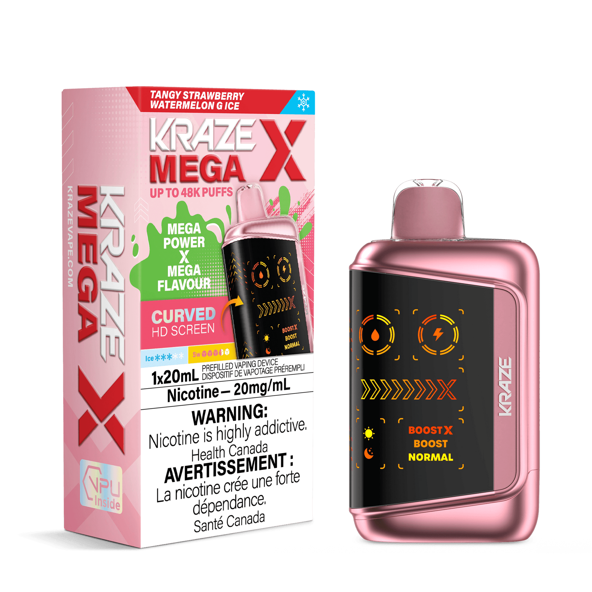 KRAZE MEGA 48K - TANGY STRAWBERRY WATERMELON G ICE