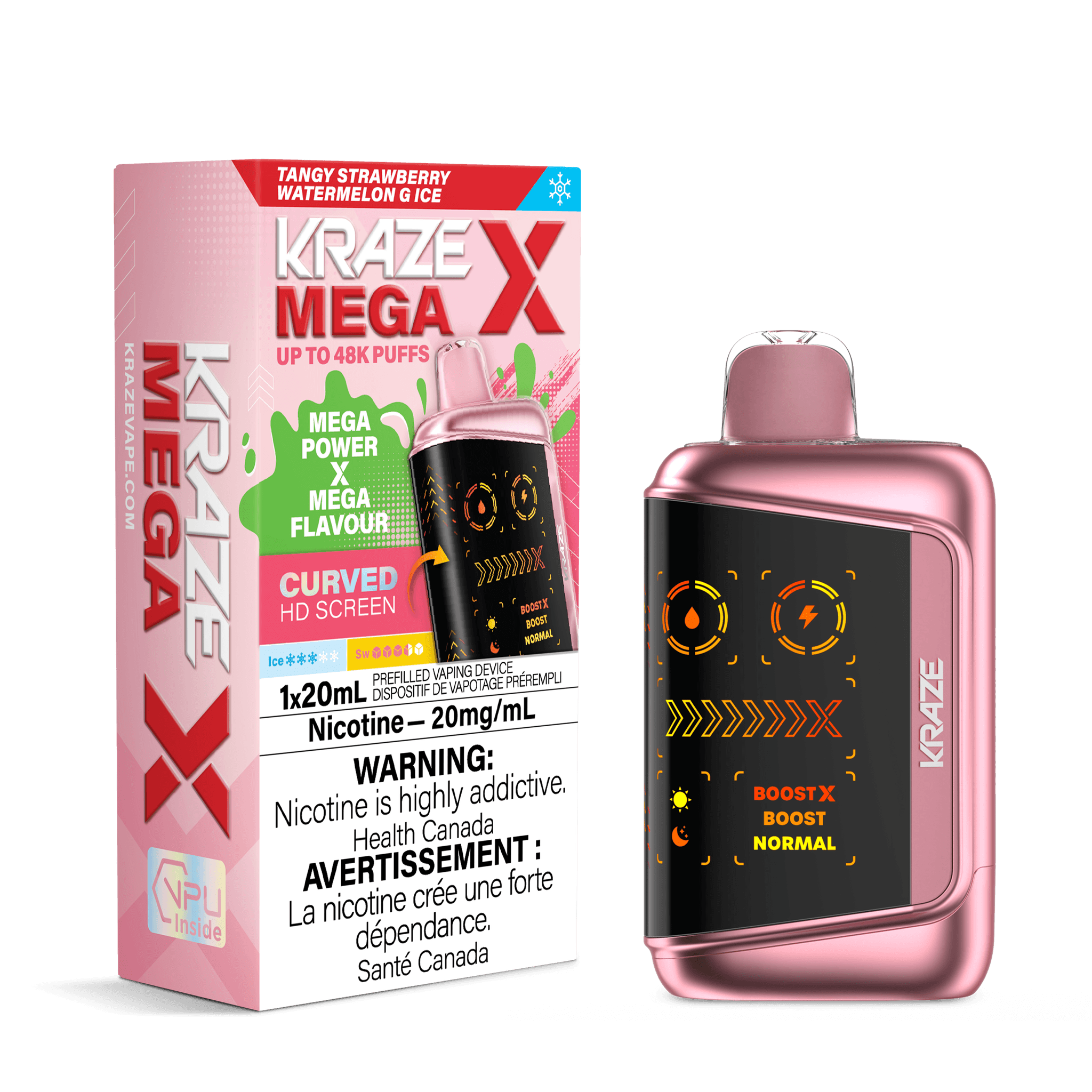KRAZE MEGA 48K - TANGY STRAWBERRY WATERMELON G ICE