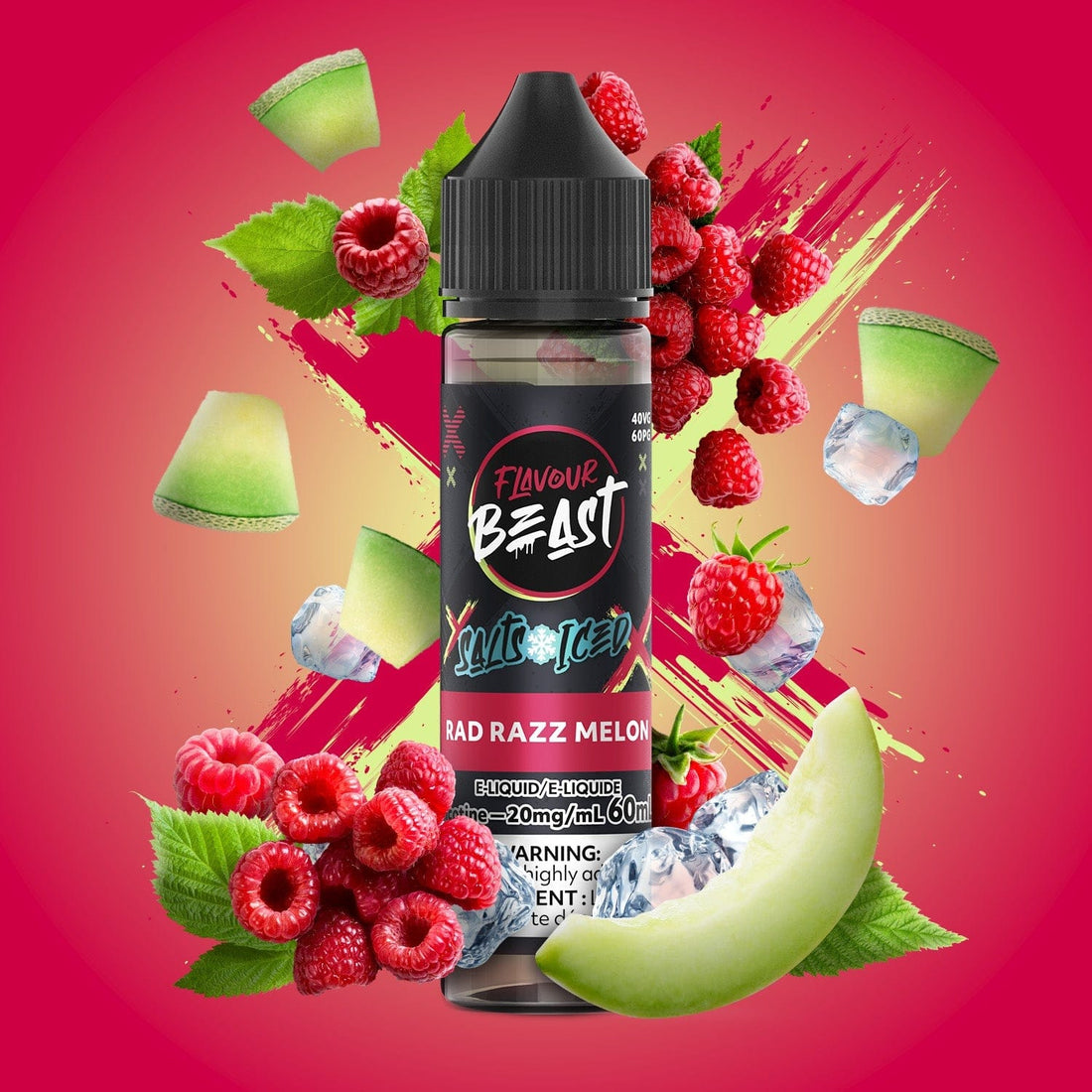 SALTBASE FLAVOUR BEAST RAD RAZZ MELON
