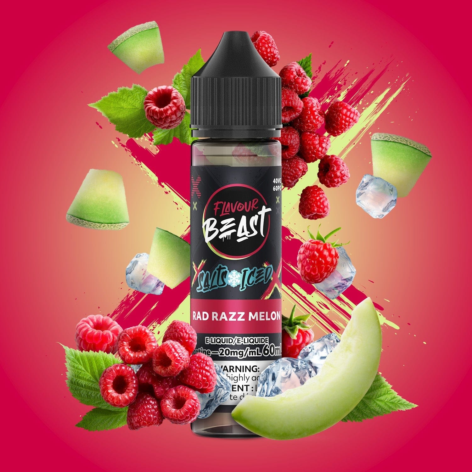 SALTBASE FLAVOUR BEAST RAD RAZZ MELON