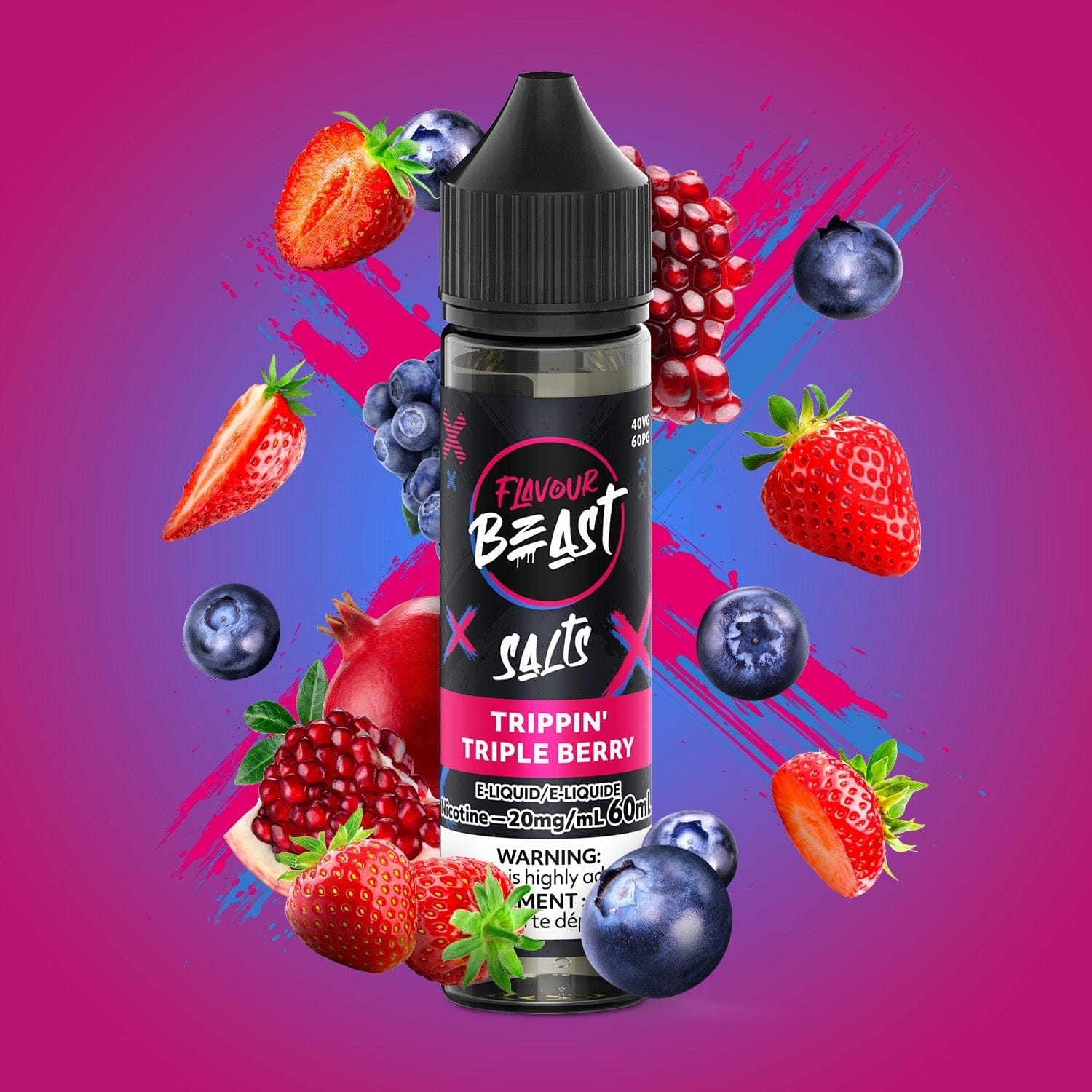 SALTBASE FLAVOUR BEAST TRIPPIN' TRIPLE BERRY
