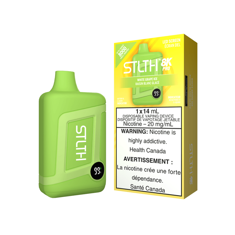 STLTH 8K PRO WHITE GRAPE