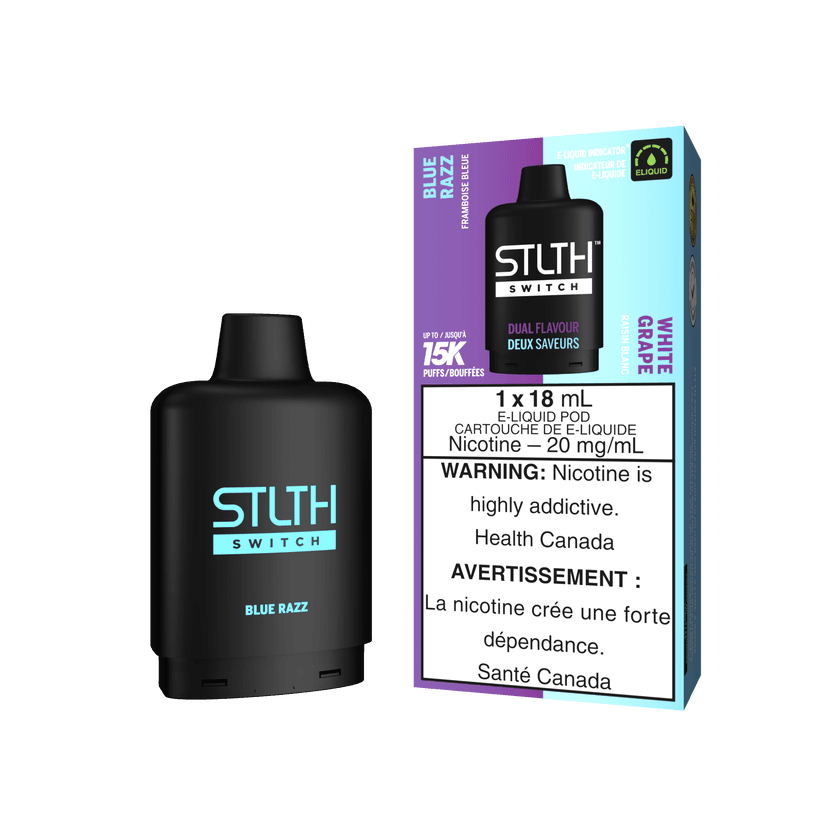 STLTH SWITCH 15K BLUE RAZZ & WHITE GRAPE