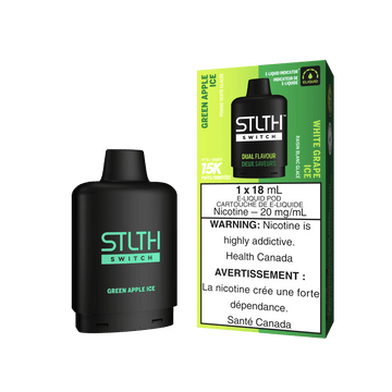 STLTH SWITCH 15K GREEN APPLE ICE & WHITE GRAPE ICE