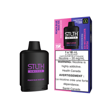 STLTH SWITCH 15K PEACH BLUE RAZZ ICE & PEACH WATERMELON ICE