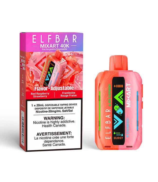 Elfbar Mixart 40k Red Raspberry Strawberry