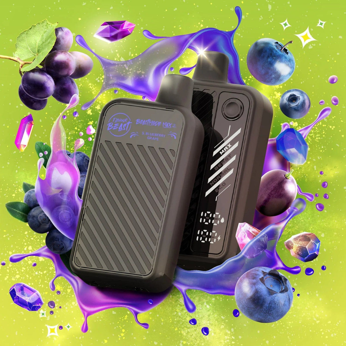 Flavour Beast Beast Mode Max 2 Gushin Sour Blueberry Grape