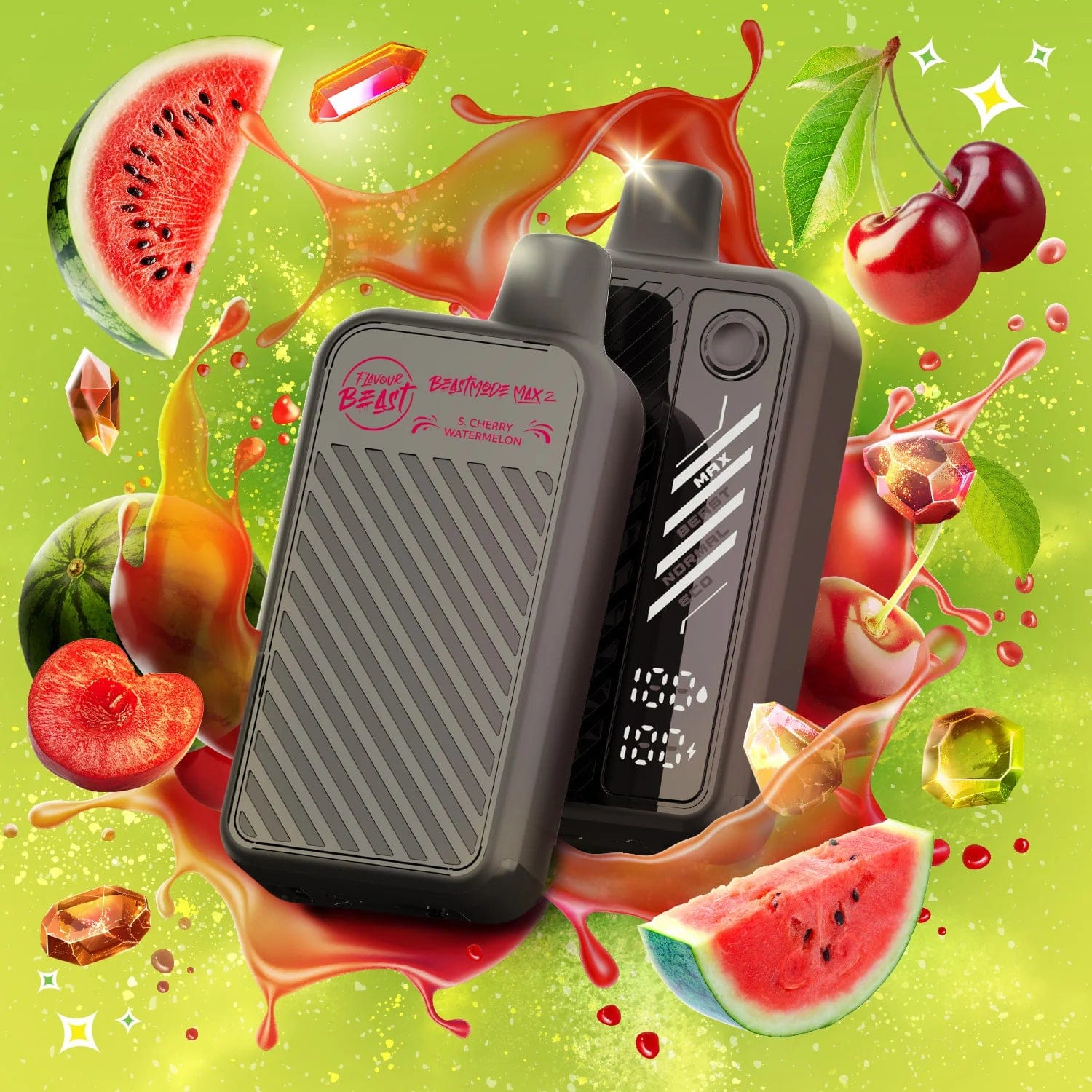Flavour Beast Beast Mode Max 2 Gushin Sour Cherry Watermelon