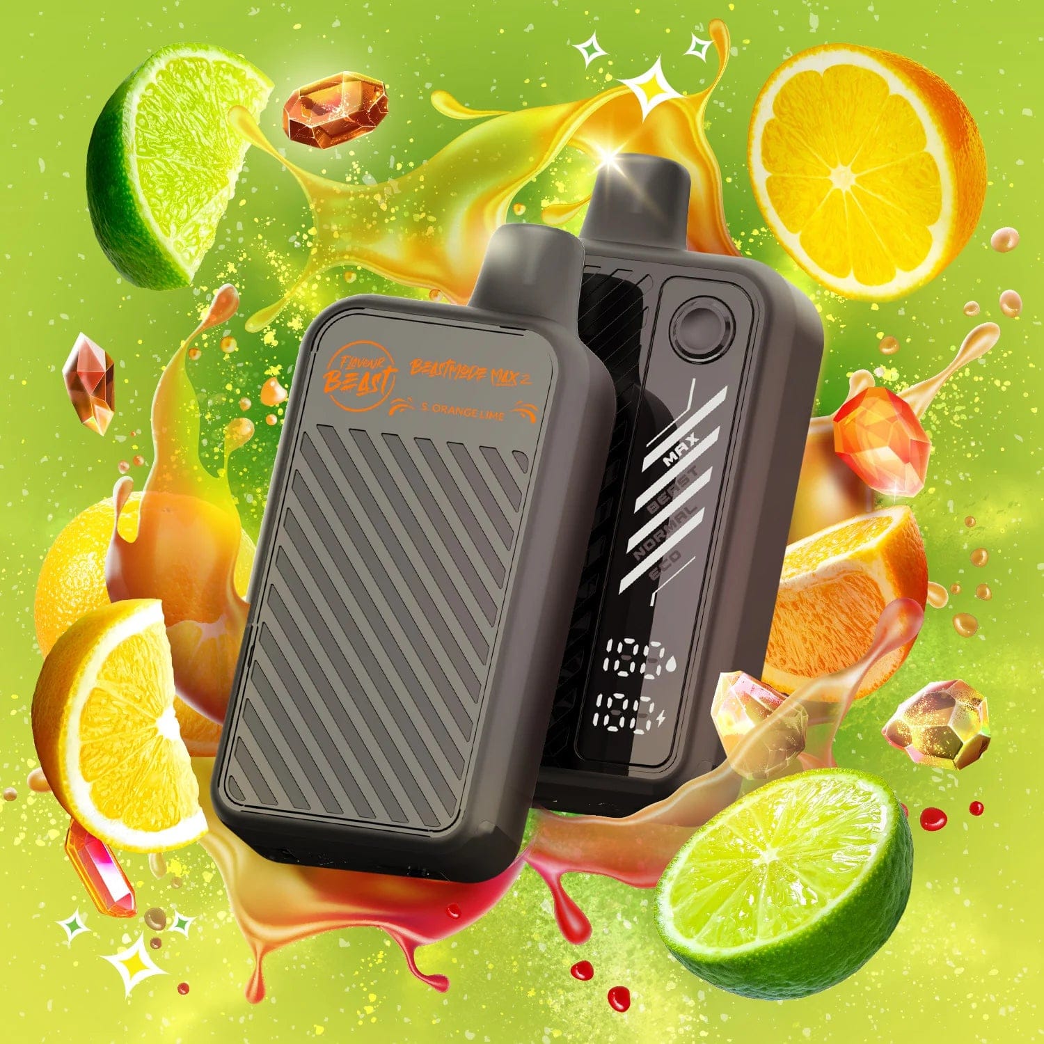 Flavour Beast Beast Mode Max 2 Gushin Sour Orange Lime