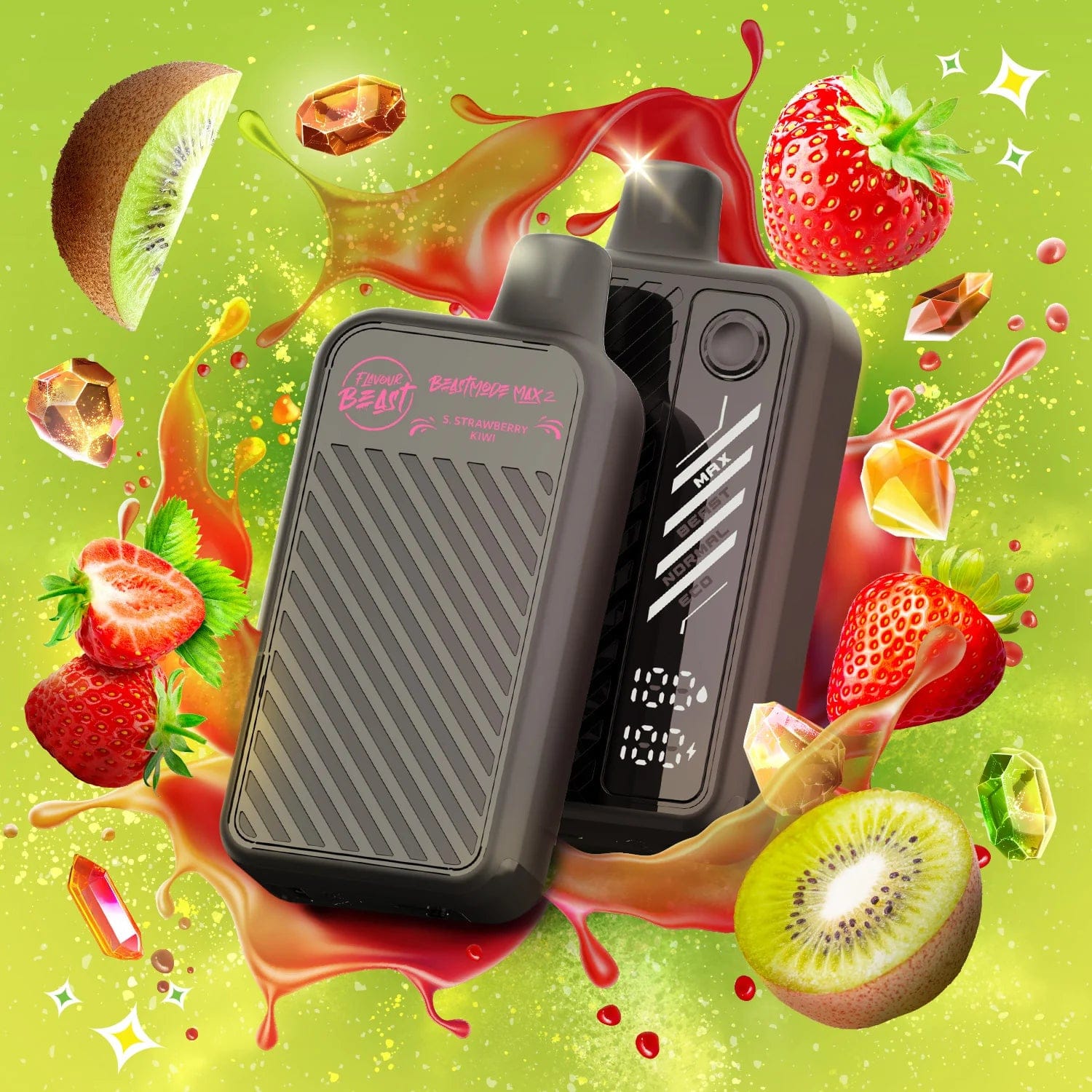 Flavour Beast Beast Mode Max 2 Gushin sour strawberry kiwi