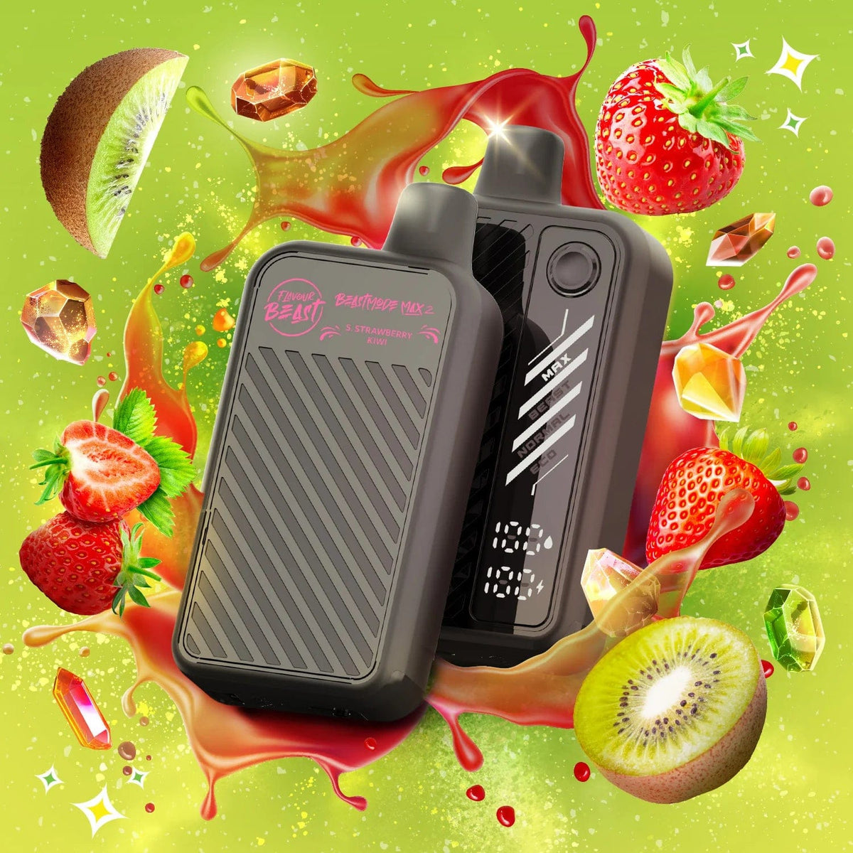Flavour Beast Beast Mode Max 2 Gushin sour strawberry kiwi
