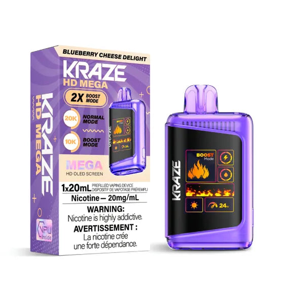 KRAZE HD MEGA 20K BLUEBERRY CHEESE DELIGHT