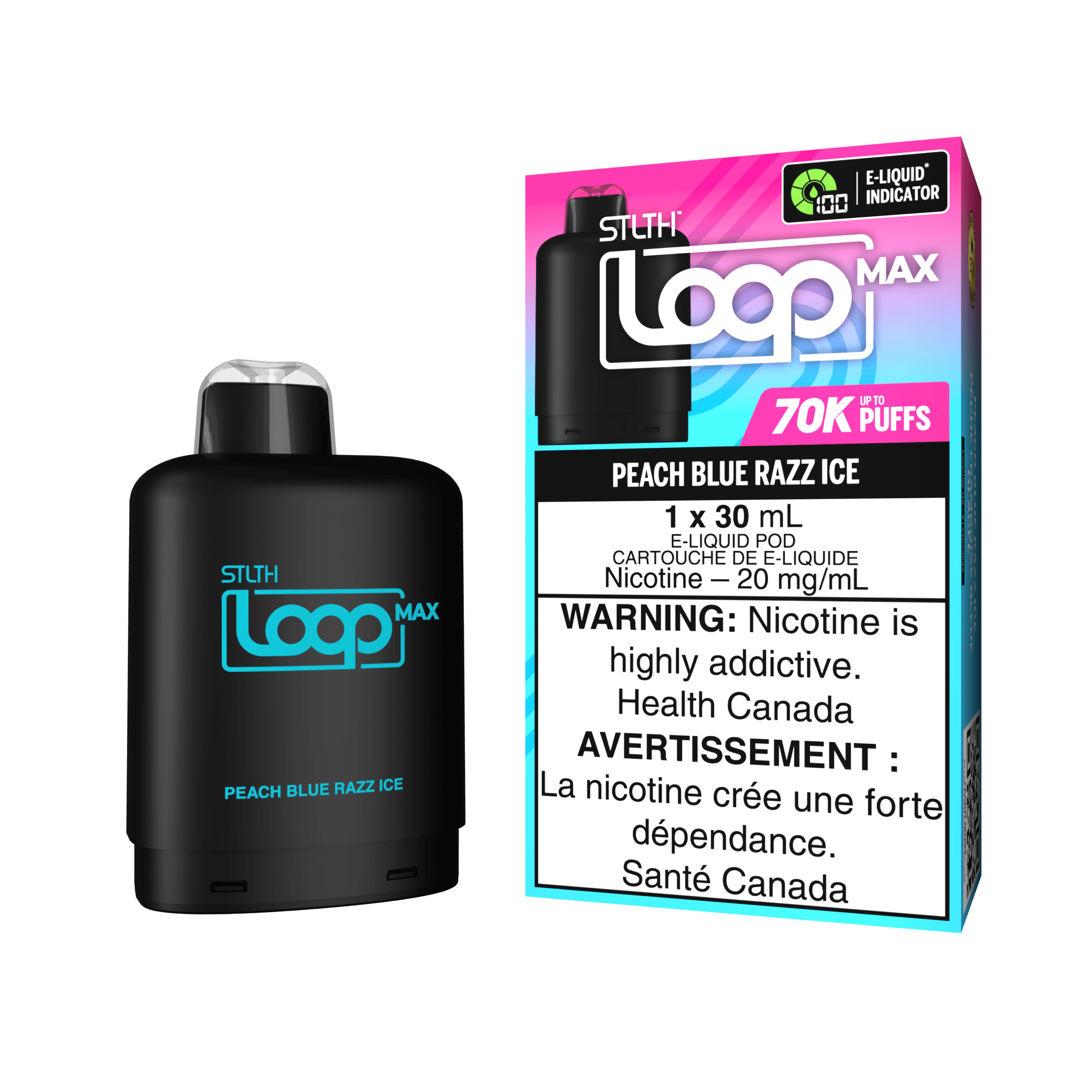 STLTH LOOP MAX 70K - Peach blue razz ice