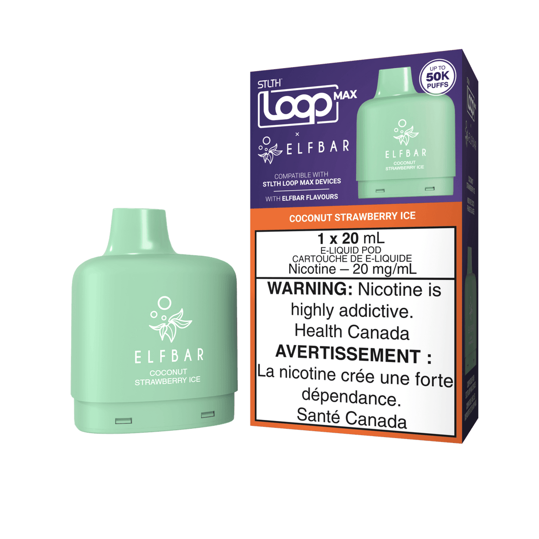 STLTH LOOP MAX X ELFBAR POD PACK - Coconut Strawberry Ice