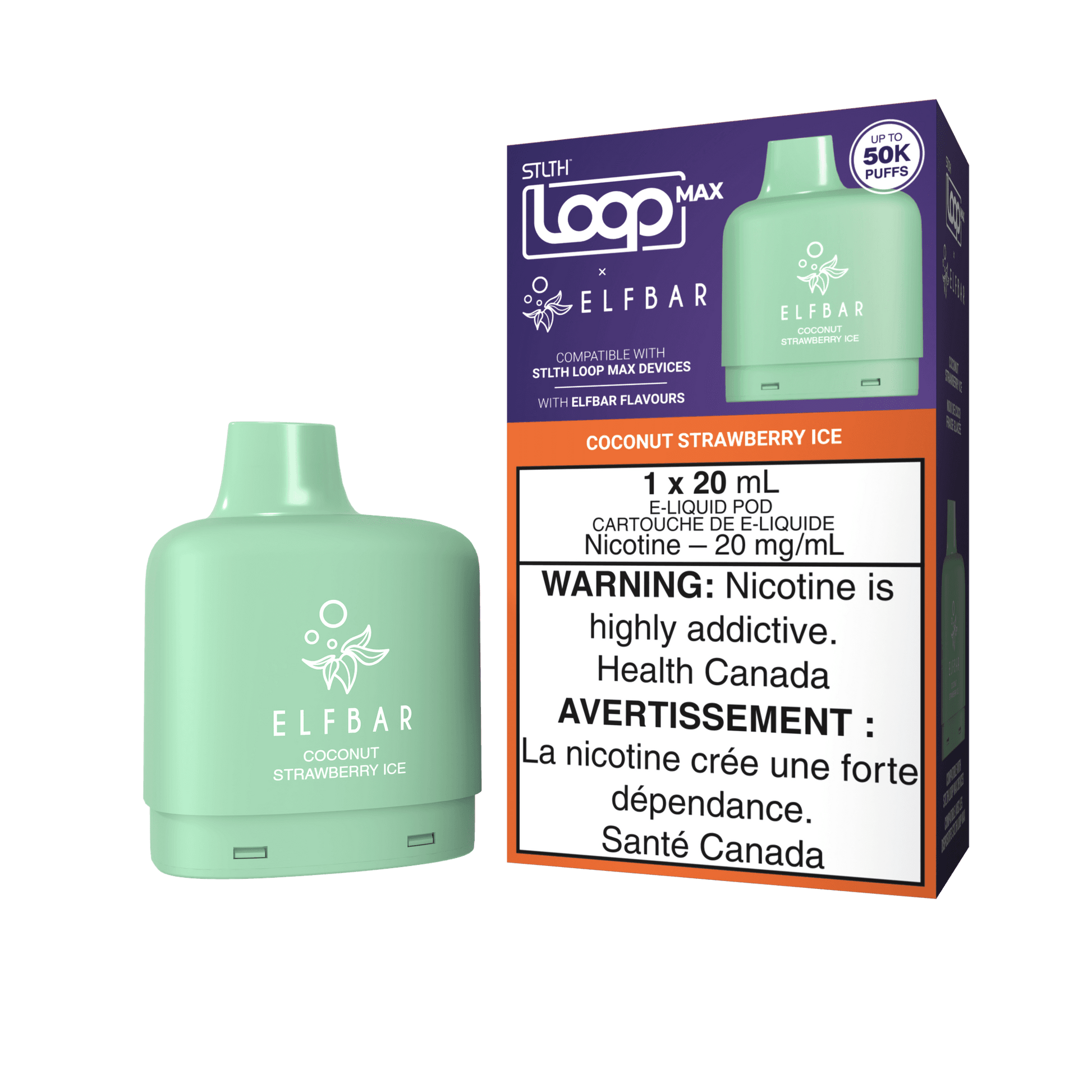 STLTH LOOP MAX X ELFBAR POD PACK - Coconut Strawberry Ice