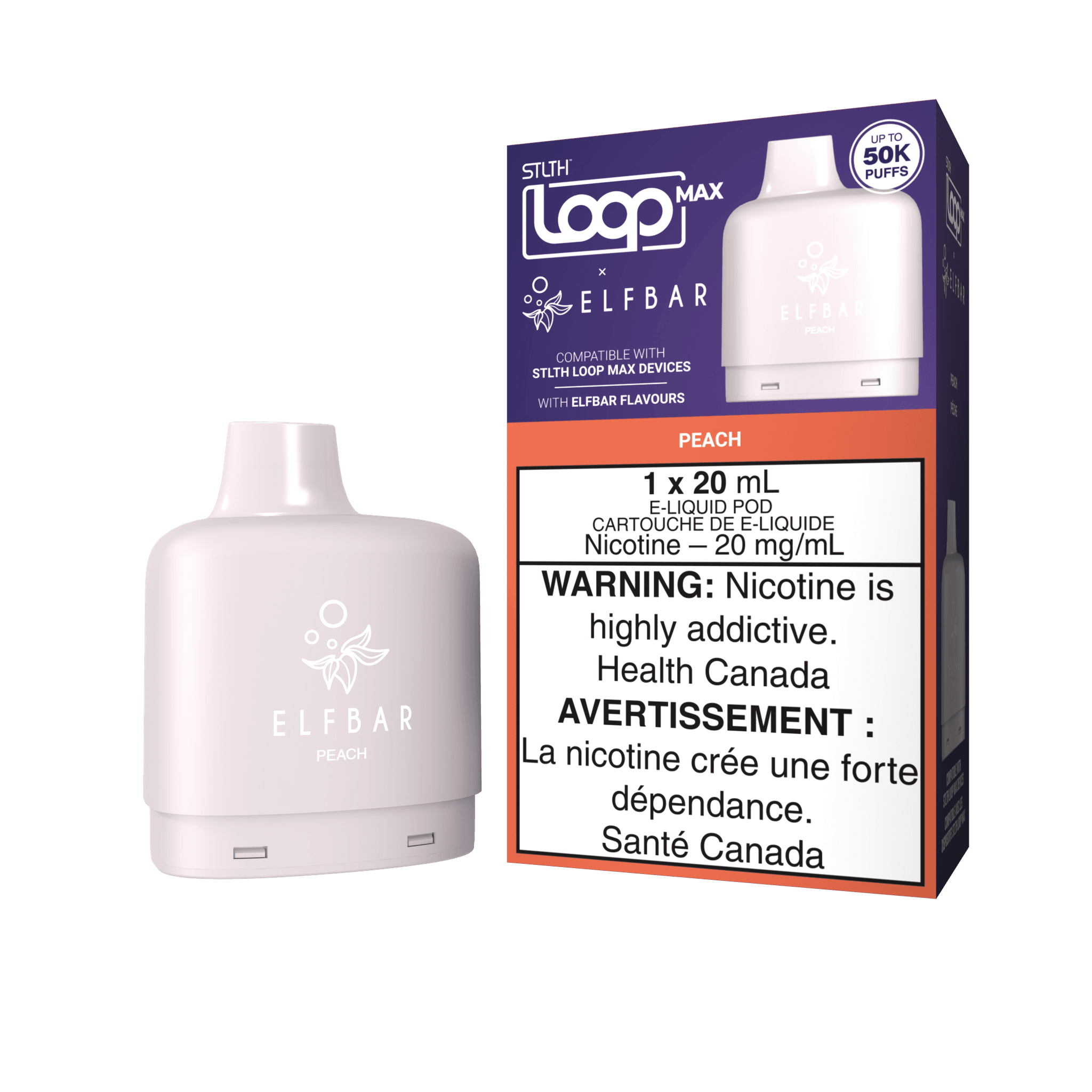 STLTH LOOP MAX X ELFBAR POD PACK - Peach