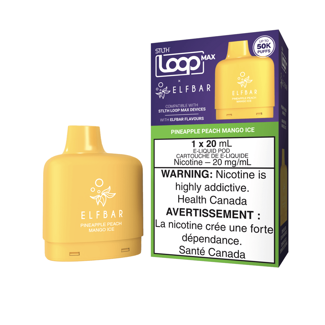 STLTH LOOP MAX X ELFBAR POD PACK - Pineapple Peach Mango Ice