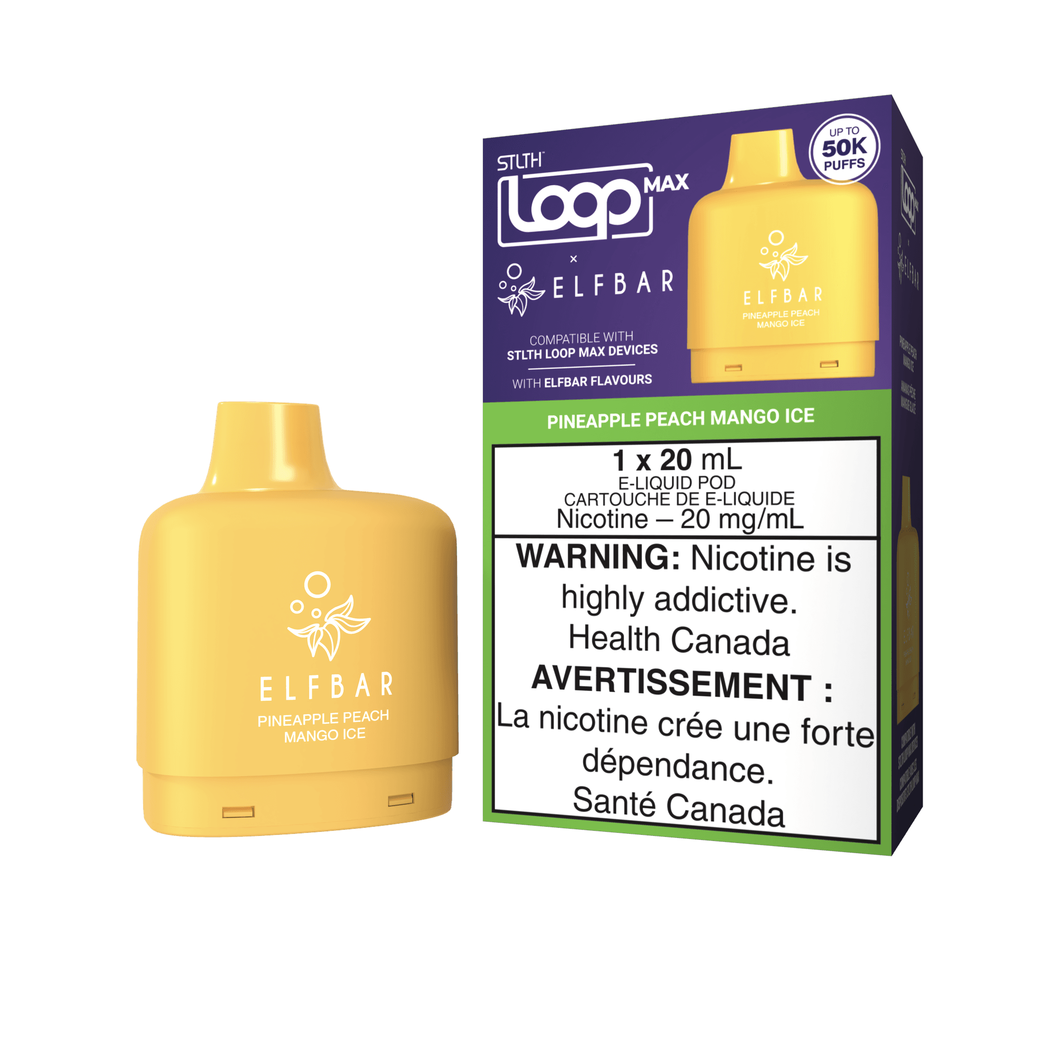 STLTH LOOP MAX X ELFBAR POD PACK - Pineapple Peach Mango Ice