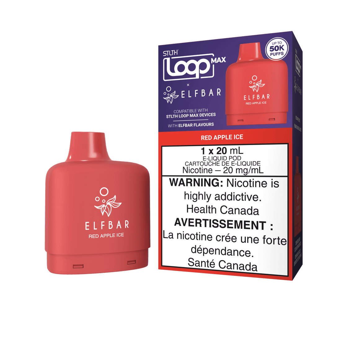 STLTH LOOP MAX X ELFBAR POD PACK - Red Apple Ice