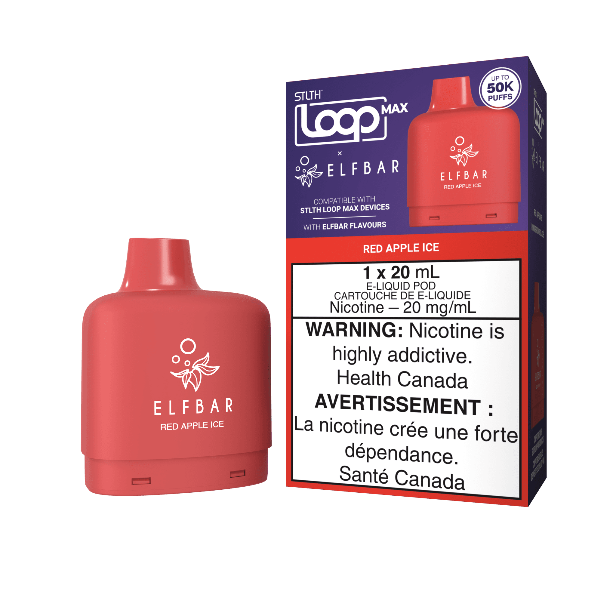 STLTH LOOP MAX X ELFBAR POD PACK - Red Apple Ice