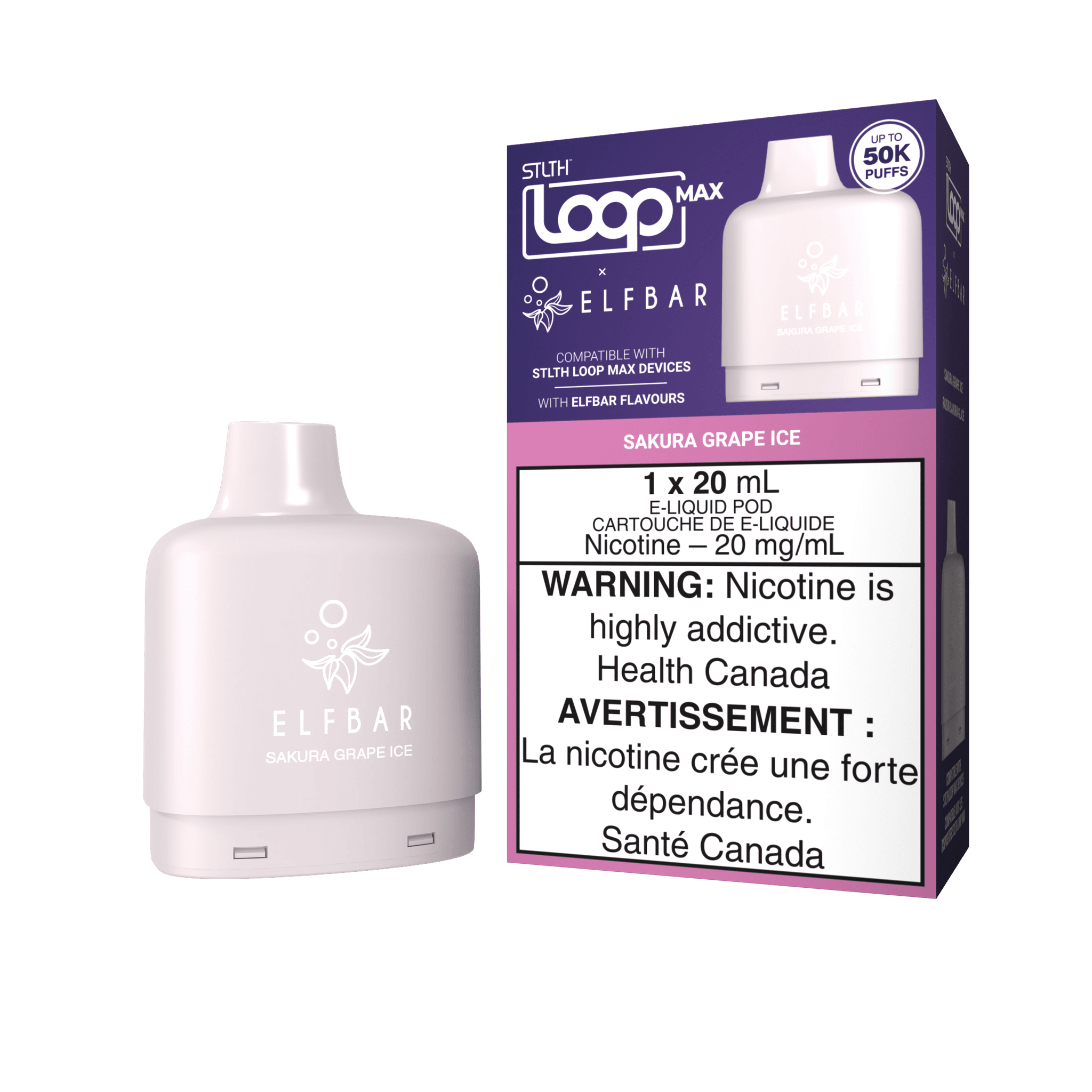 STLTH LOOP MAX X ELFBAR POD PACK - Sakura Grape Ice