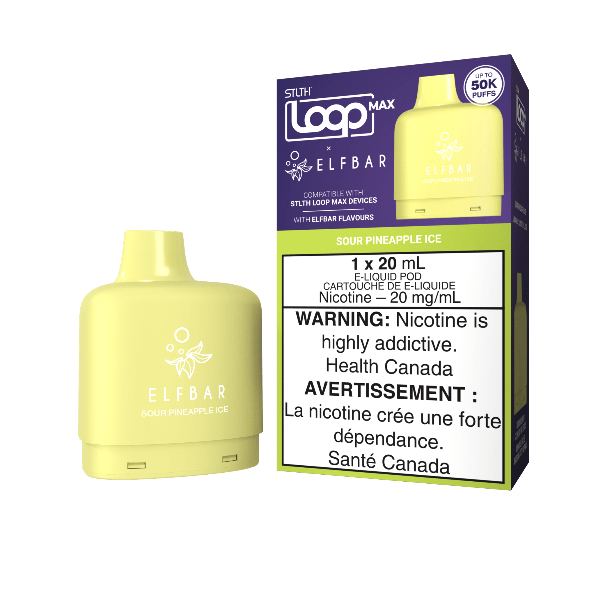 STLTH LOOP MAX X ELFBAR POD PACK - Sour Pineapple Ice