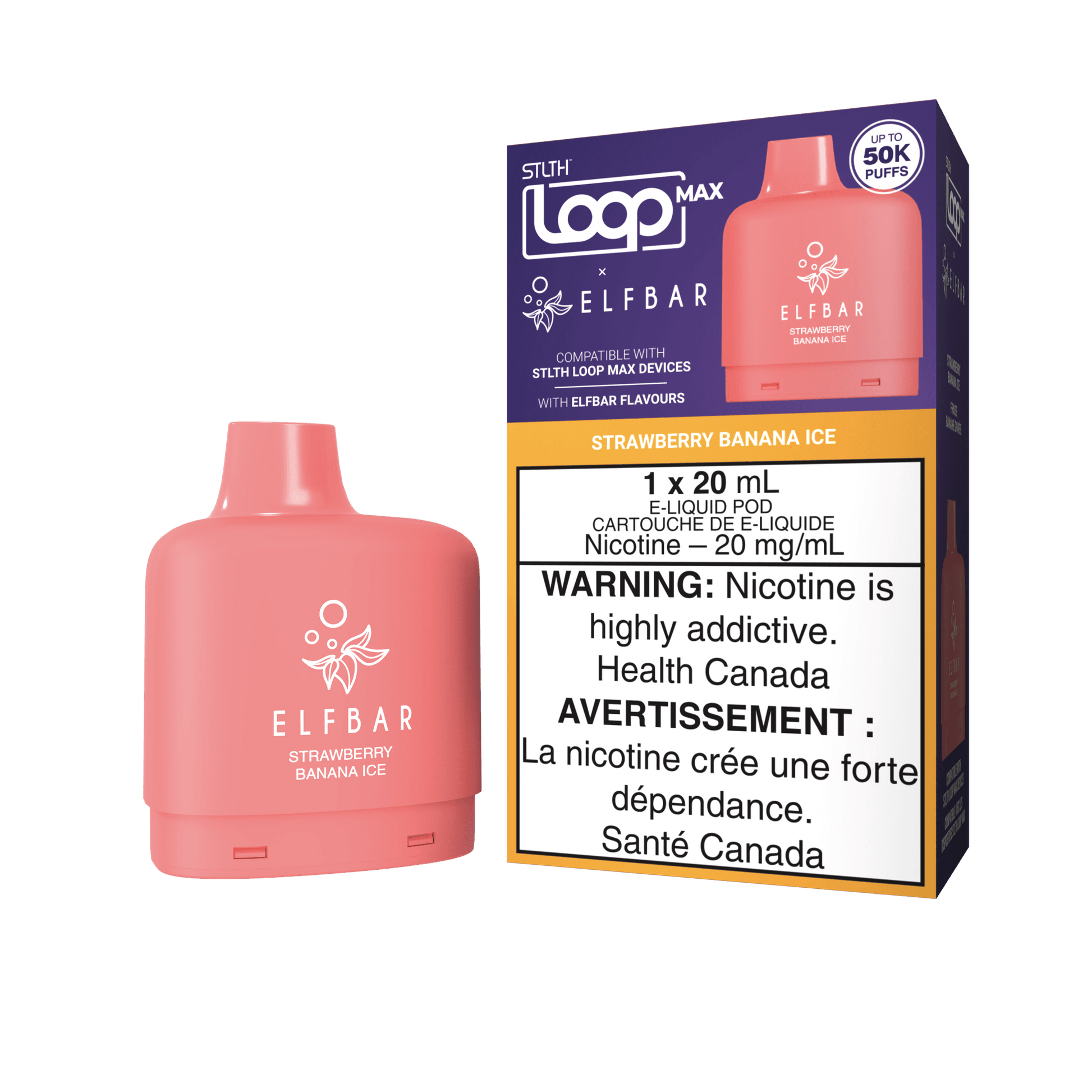 STLTH LOOP MAX X ELFBAR POD PACK - Strawberry Banana Ice