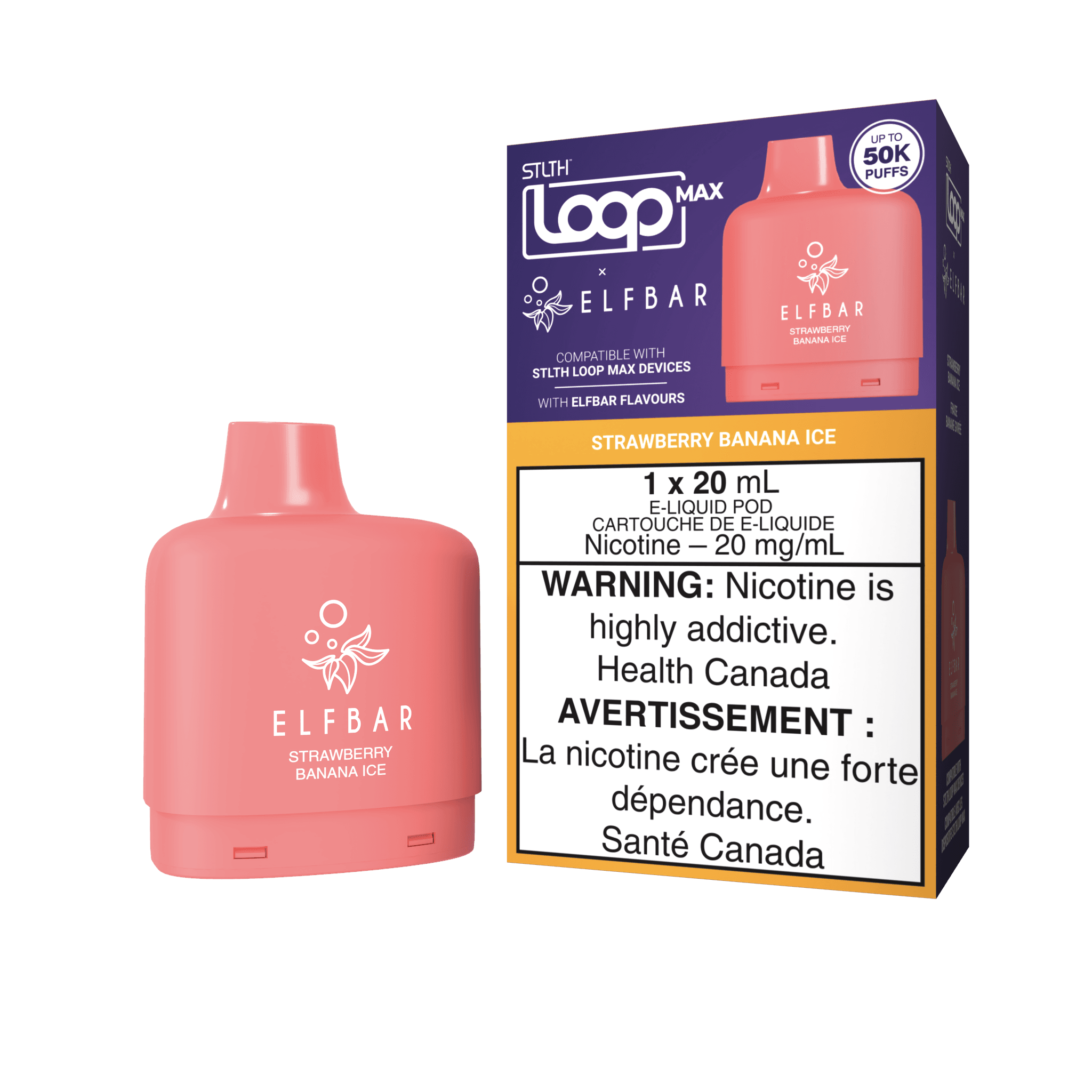 STLTH LOOP MAX X ELFBAR POD PACK - Strawberry Banana Ice