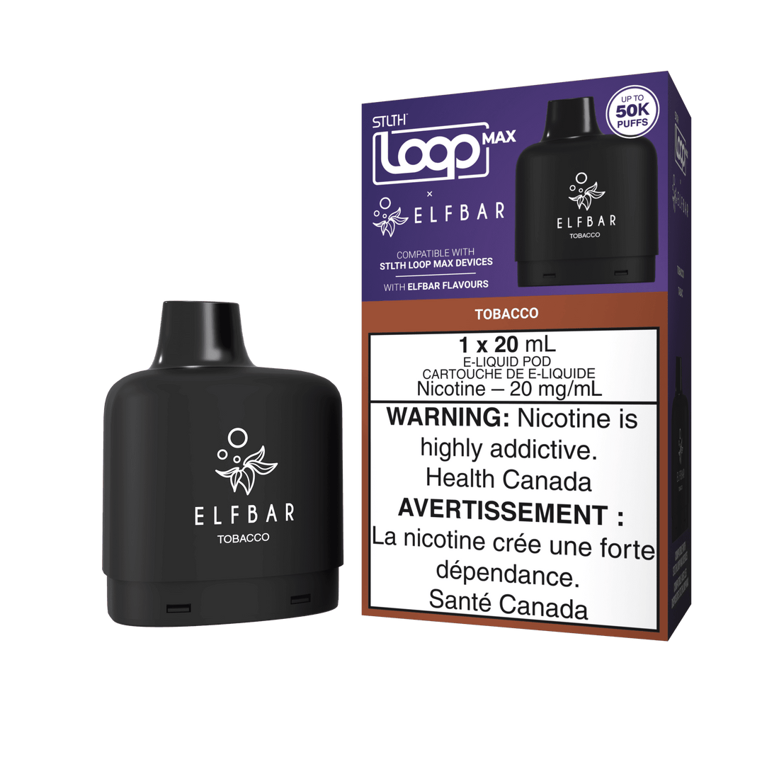 STLTH LOOP MAX X ELFBAR POD PACK - Tobacco