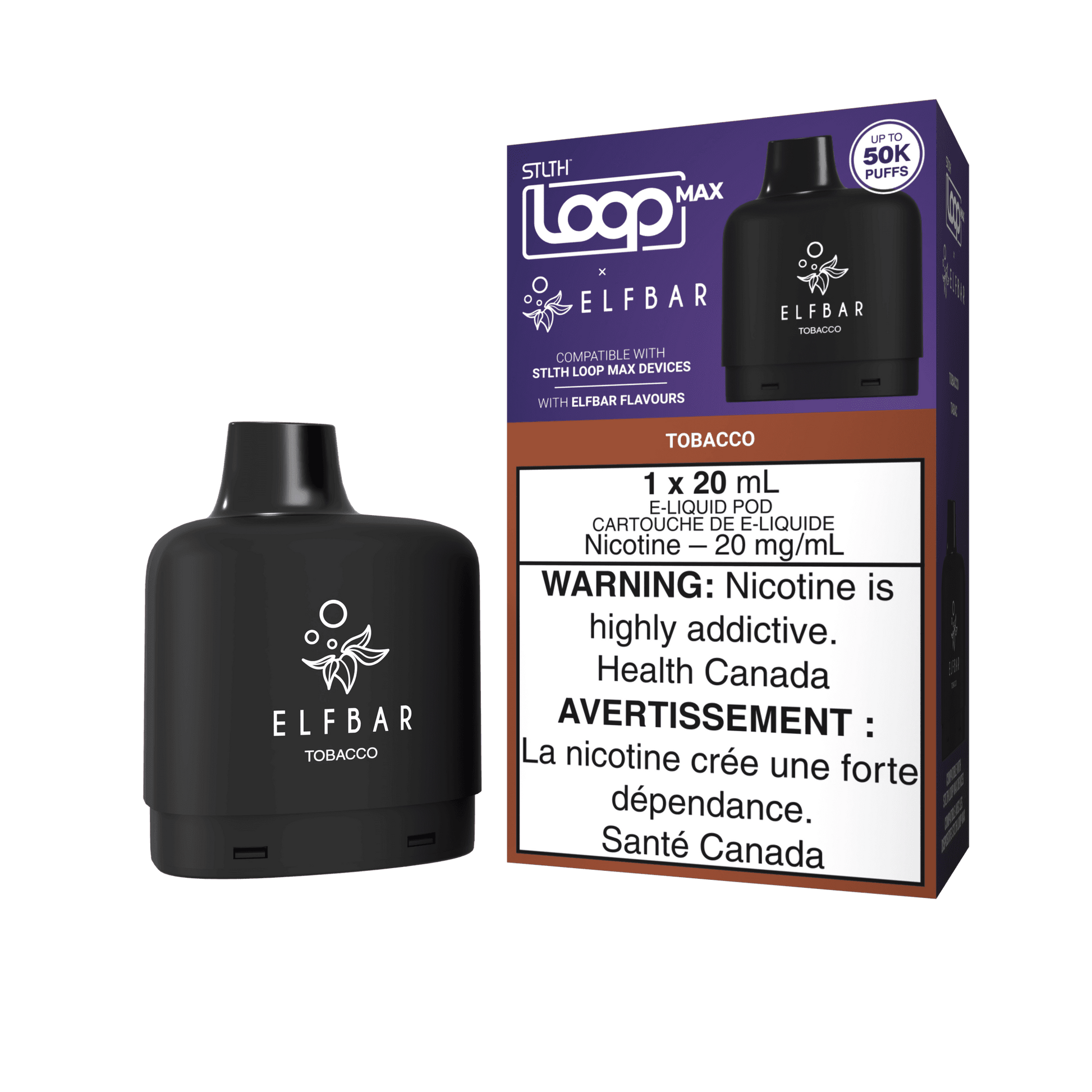 STLTH LOOP MAX X ELFBAR POD PACK - Tobacco