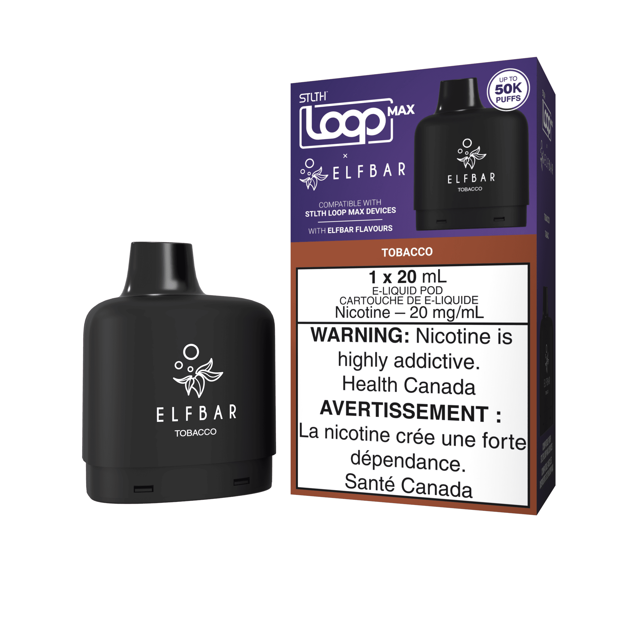 STLTH LOOP MAX X ELFBAR POD PACK - Tobacco