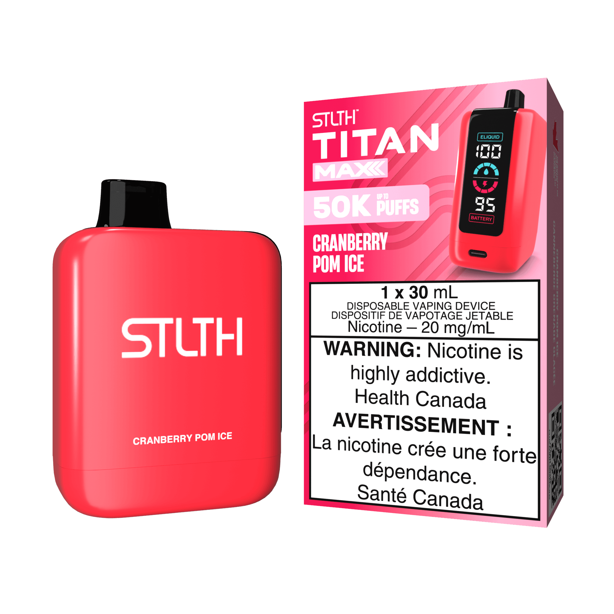 STLTH TITAN MAX - Cranberry pom ice