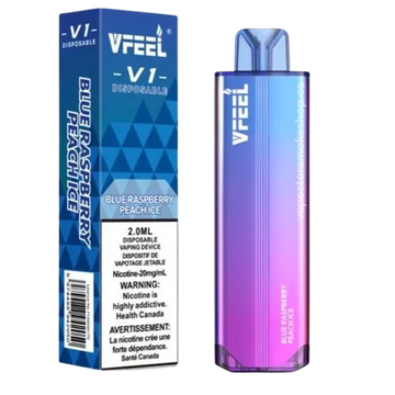 VFEEL V1 6000 Puffs - Blue Raspberry Peach Ice