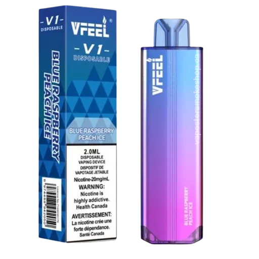 VFEEL V1 6000 Puffs - Blue Raspberry Peach Ice