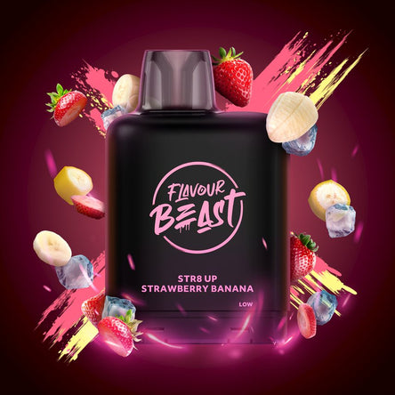 Level X Flavour Beast Boost - STR8 Up Strawberry Banana Iced 20mg