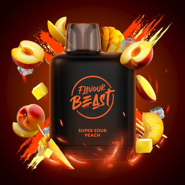 Level X Flavour Beast Boost G2 - Super Sour Peach Iced 20mg