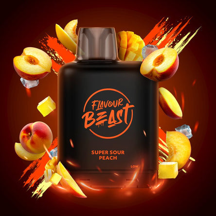 Level X Flavour Beast Boost G2 - Super Sour Peach Iced 20mg